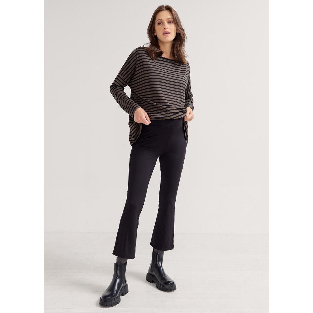 Hatch Black The Bodyflex Crop Flare (Before, During and After Maternity Pant)